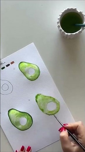 How to Draw an Avocado 🥑 | Easy Step-by-Step Drawing Tutorial for Beginners #drawing #art #color
