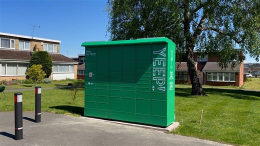 Residents outraged after bright green parcel locker built on quiet cul-de-sac