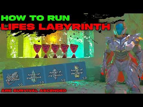 LIFES LABYRINTH Guide Ark Survival Ascended!!! All 4 Artifacts in New Jump Puzzle Cave on Ragnarok!!