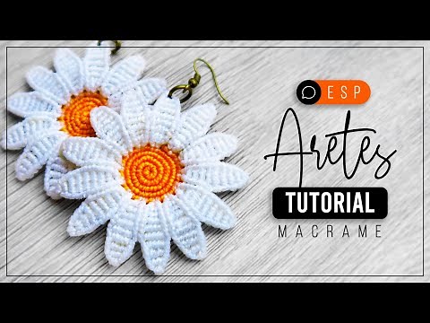 Daisy Flower » 🌼 tutorial | how to make thread earrings | DIY ● Macrame #200