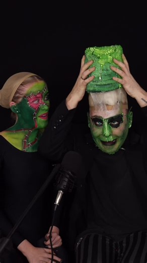 Jake-Jamie on Instagram: "ASMR yasssafied frankenstein halloween makeup and rhinestones removal 💚 the eyebrow concern was real 🤨 ——— #skincare #beauty #asmr #satisfying"