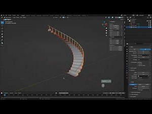 Create a Spiral Staircase with Handrail in Blender