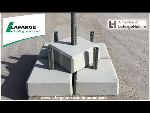 Concrete Sign Post Base Edmonton Alberta Lafarge Precast