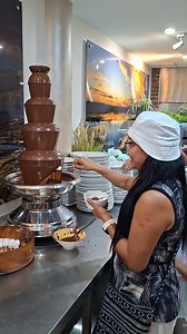 Try the chocolate fountain. | Ruby Jannet Teeboon