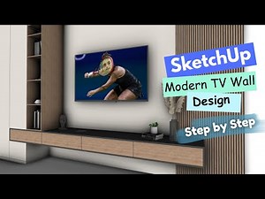 SketchUp TV Unit Design – Stunning Modern Interior!