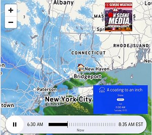 🚨Weather Alert | New Haven🚨 @7:00 AM 12/23/2025- Expecting a quick passing snow storm. A coating to 1 inch of snow accumulation expected. Ending around 11 AM, with some on and off rain throughout the day. Drive safe!! | On Scene Media New Haven County