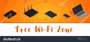 Isometric Electronic Devices Wifi Network Sharing Stock Vector (Royalty Free) 671916472 | Shutterstock