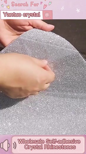Self-adhesive crystal rhinestone sheets#selfadhesive #crystal #sheet #blingbling #diy