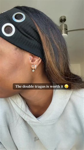 Kinda hurts when I smile, but the double tragus is worth it nonetheless loool 🫶🏾