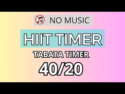 HIIT Timer No Music - 40/20 Tabata Timer | Silent Interval Timer for Workouts