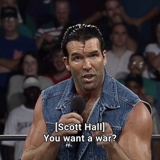 1.5M views · 11K reactions | It's been 2️⃣5️⃣ YEARS since Scott Hall shocked the WCW audience ... with a declaration of war. | WWE Network | Facebook
