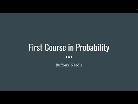 15-3 Buffon's Needle (First Course in Probability)