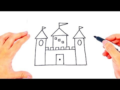 Cómo dibujar un Castillo paso a paso | Dibujos Muy Fáciles