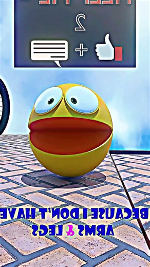 Yellow ball resting quietly on the brick textured floor! 🧱 #TexturedFloor #RestingBall