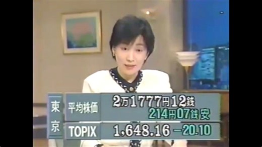 ニュース記録　為替と株価　1991年12月20日21時台　AI字幕入り
