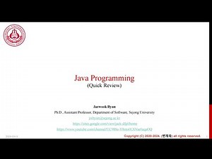 [2-2] 2025-2 Database Programming - Java programming recap