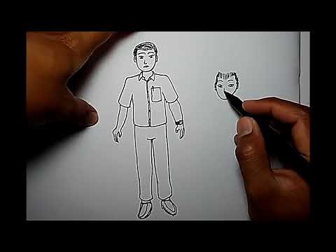 How to draw a man EASY to follow for Neuro Test
