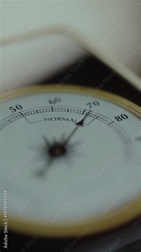 Hygrometer displaying the humidity reading of 72 percent, high level of relative humidity