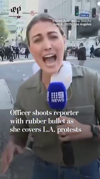 Reporter shot with rubber bullet as she covers L.A. protests