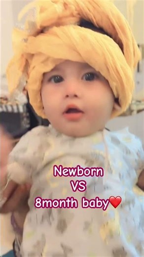 Newborn vs 8months old baby❤️#reels #shorts #shortvideo #subscribe #ytshorts #unfrez #baby #baby