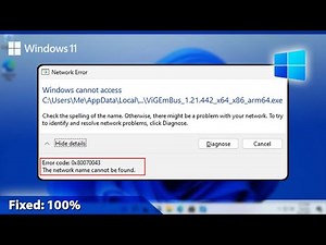 How to Fix “The Network name cannot be found” | Network Error 0x80070043 | Windows Error 0x80070043