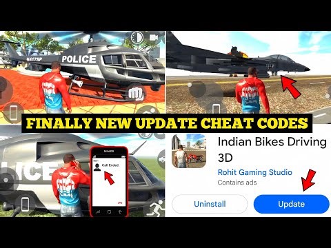 Finally New Update Of Indian Bike Driving 3D 🤯🔥| Police Helicopter+Robot Cheat Code | Harsh in Game