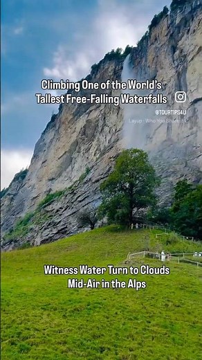 Climbing One of the World’s Tallest Free-Falling Waterfalls | Staubbach Falls, Switzerland #travel