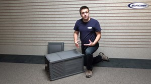 Suncast Trash Hideaway 33 Gallon Resin Wicker Outdoor Garbage Container (6 Pack)