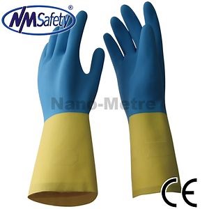 [Hot Item] Nmsafety Chemical Resistant Nitrile and Latex Work Glove