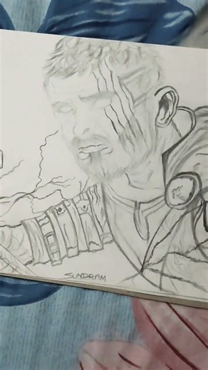 Draw a #thor 💀_ with pencil 😈💯