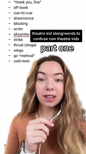 see how many you know!! #theatrekidcheck #theatrekid #musicaltheatre #stage #highschooltheatre #blocking #script #musicals #bfa #mtbfa #broadway #slang