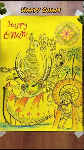 How to Draw Onam/ Onam festival special drawing #viralshort #onamspecial #shorts ‪@YavikaArts‬