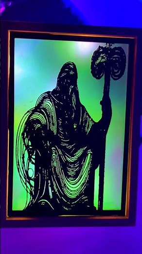 Layering a Custom Glowing Shadow Box Step-by-Step #diy #artwork #dailyvlog