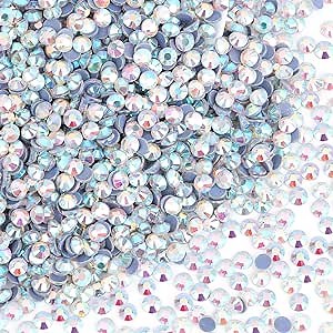 12000PCS Crystal Hotfix Rhinestones Bulk, Flatback Glass Hot Fix Rhinestone for Clothing, Crafts, DIY Decor Iron-On Rhinestone for Fabric(Crystal ABSS10)