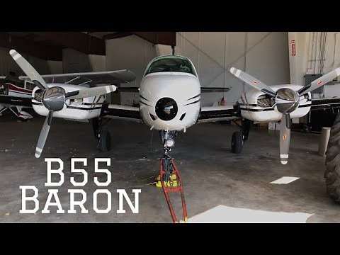 Flying The Mighty Baron B55!