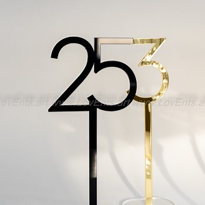 Big Wedding Table Numbers, Modern Block Font, Gold, Black, Silver - Etsy