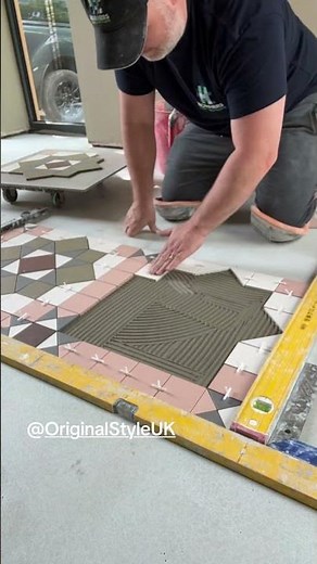 How to install loose Victorian floor tile patterns.