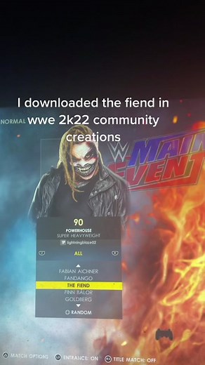 The Fiend in WWE 2K22 Community Creations