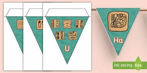 Maya Alphabet Bunting