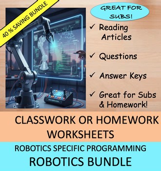 Robotics Specific Programming Worksheets Growing Bundle