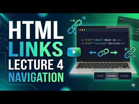 HTML Links & Navigation Mastery 🔥 | Anchor Tag, URLs, Navbar, Email & Download Links