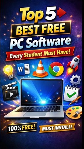 Top 5 Best FREE PC Software Every Student Must Have 💻🔥 | Office & Daily Use Tools