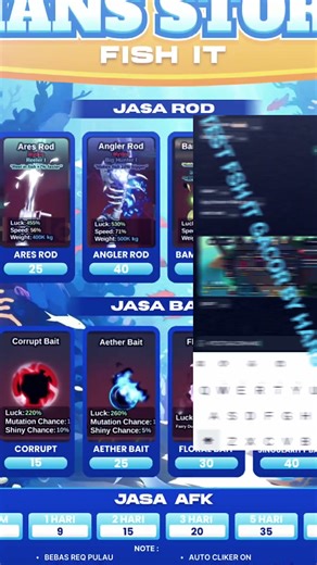 jasa joki fish it di jamin lolos ghostfin atau element 😱 #fishit #roblox #games