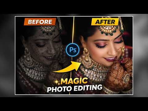 From Dull to Stunning Bride 😍 Photoshop Transformation #phtoshop_tips #weddingalbumdesign