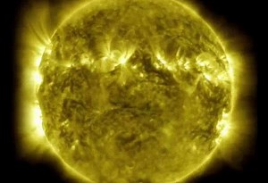 The atmosphere of the sun shown in time-lapse
