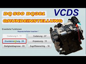 DSG 7-speed basic setting | DQ500 basic setting | DQ381 | Audi VW Seat Skoda | VCDS