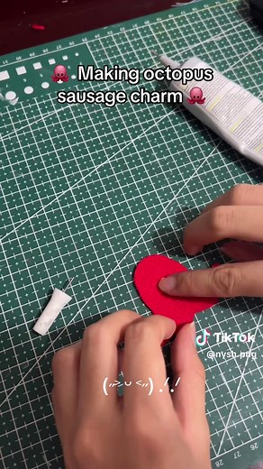 DIY Octopus Sausage Felt Charm Tutorial