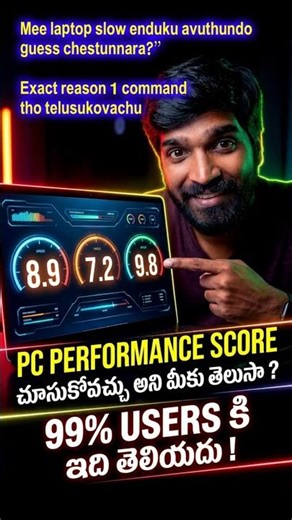 Is Your PC Slow? 😳 Check Performance Score in 60 Seconds (No Software!)