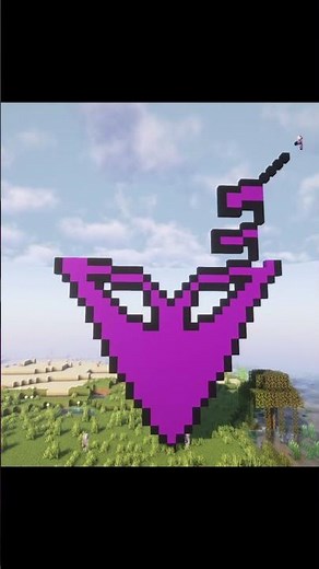 I made the decepticon logo #shortsvideo #minecraft #transformers #pixelart #80s