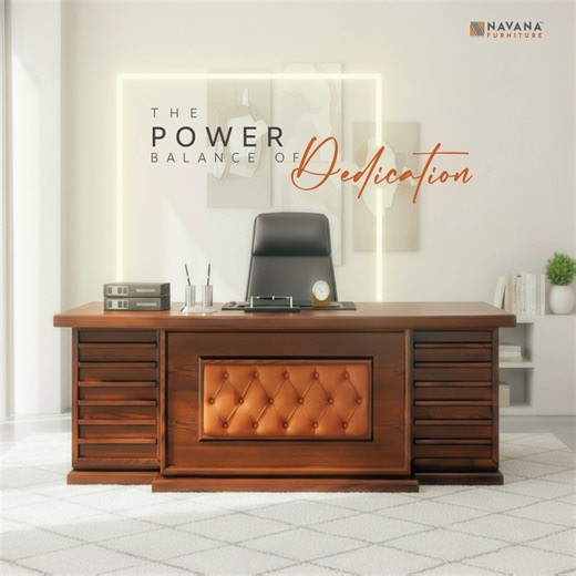 Crafting endless possibilities for your modern office! Designed for presence and comfort, our Director Table commands the true balance of dedication and purpose at work. #navanafurniture #chairs #officedesk #desks #ergonomicchair #office #work #workstation #workspace #essentials #furniture #EndlessOpportunities | Navana Furniture